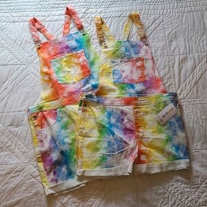 XL and L TARGET Take Pride Tie Dye Shortalls